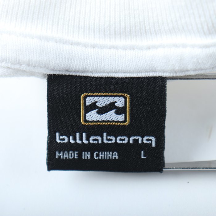 ビラボン Tシャツ 長袖 プリントT 綿100％ スポーツウエア トップス メンズ Lサイズ ホワイト BILLABONG_画像3