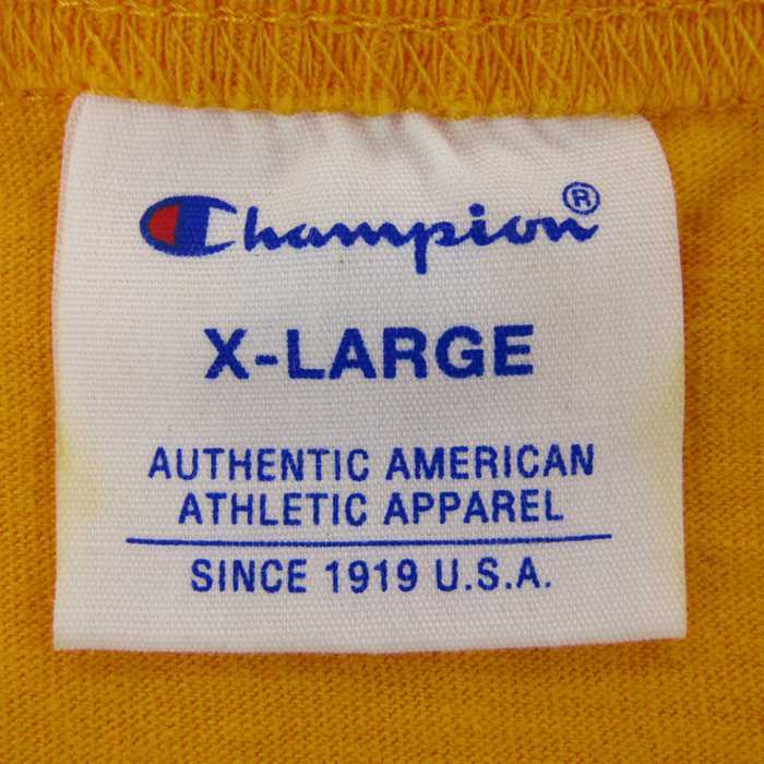 チャンピオン Tシャツ 半袖 大きいサイズ コットン100% スポーツウエア トップス メンズ XLサイズ オレンジ Champion_画像3