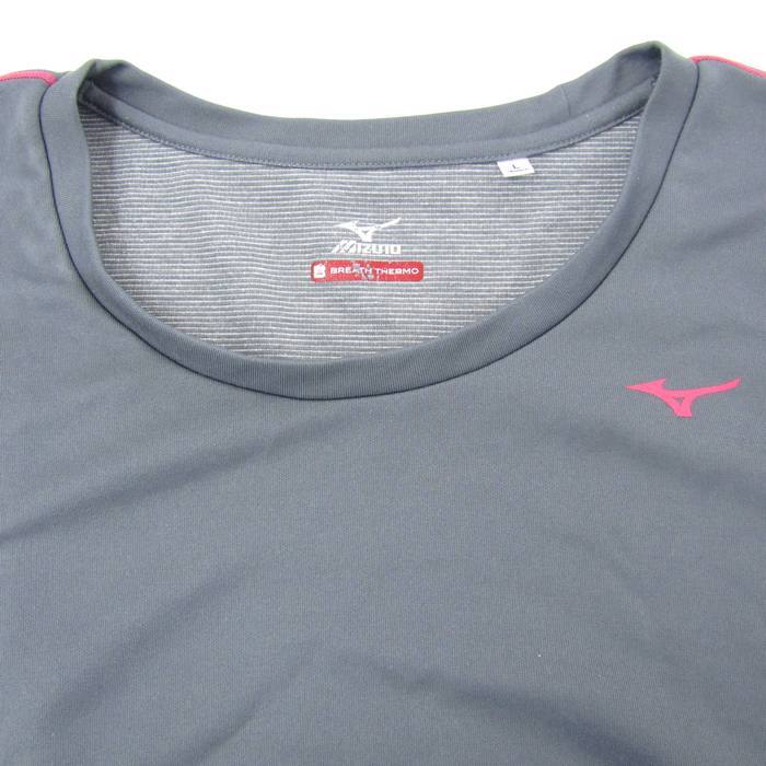 ミズノ Tシャツ 長袖 ブレスサーモ スポーツウエア トップス レディース Lサイズ グレー Mizuno_画像4