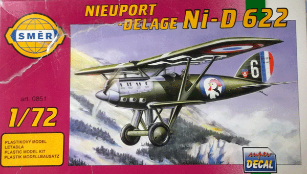 SMER/1/72/フランス空軍ニューポール・ドラージュNi-D 622複葉戦闘機/未組立品_画像1
