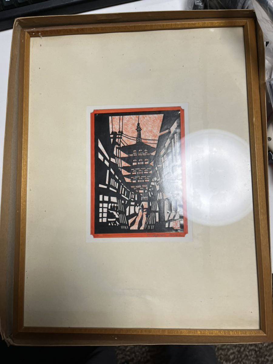 額縁★飾り物★写真★古写真★木版画★ジャンク品★札幌_画像1