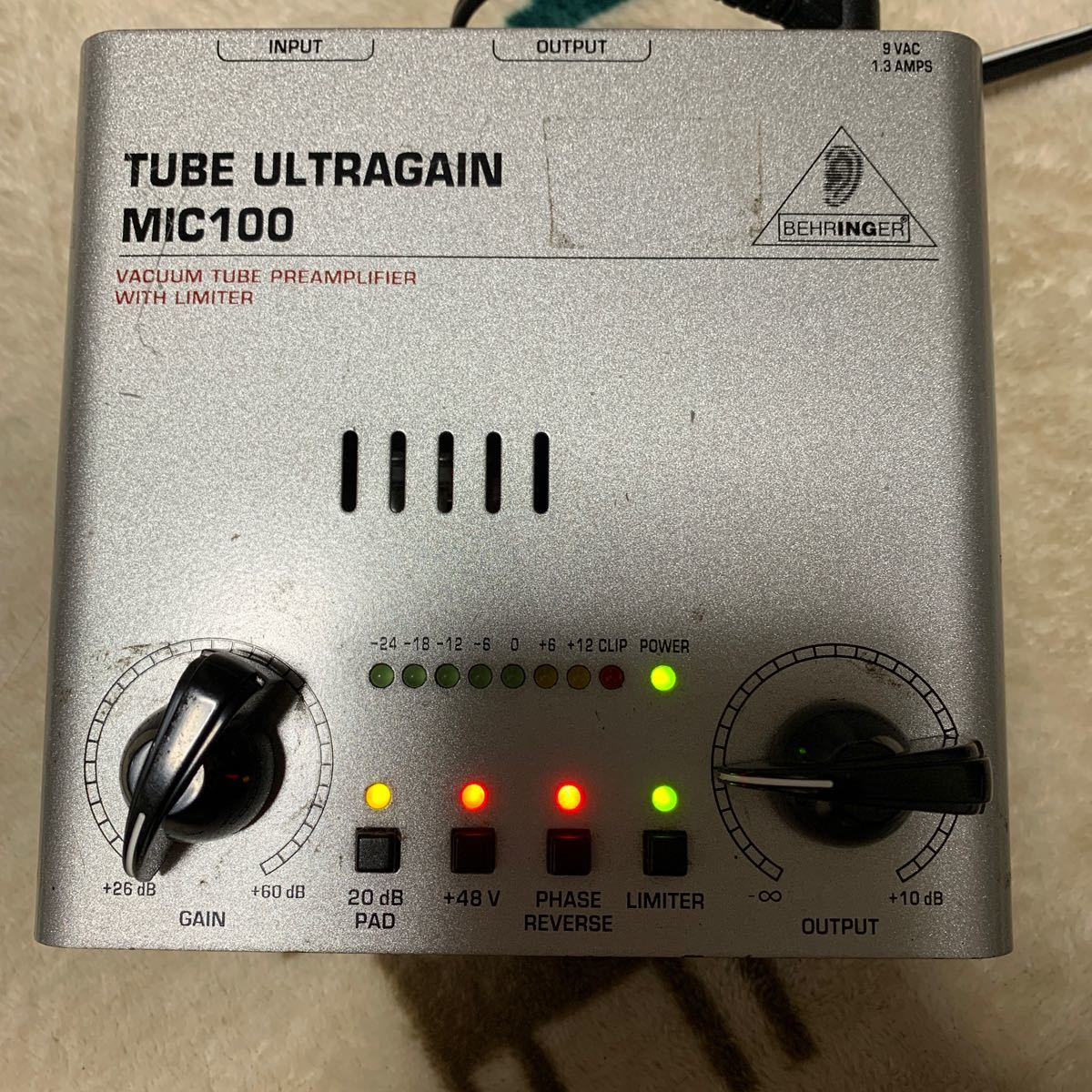 BEHRINGER ベリンガー TUBE ULTRAGAIN MIC100 マイクプリアンプの画像4