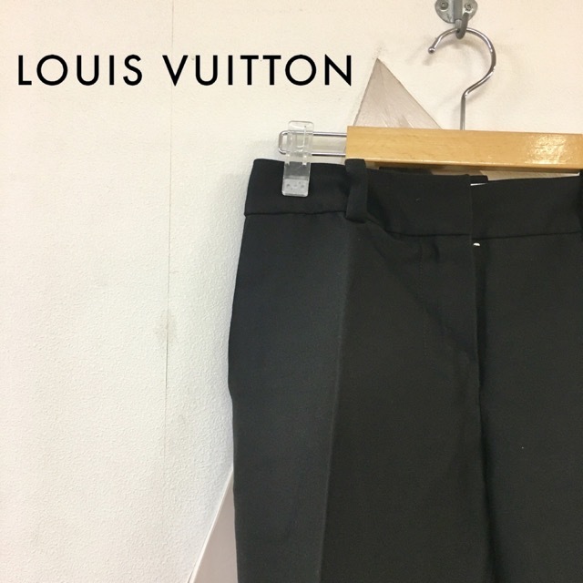 【送料無料】LOUIS VUITTON　ルイヴィトン　レディース　ボトムス　パンツ　ズボン　シルク　ブラック_画像1