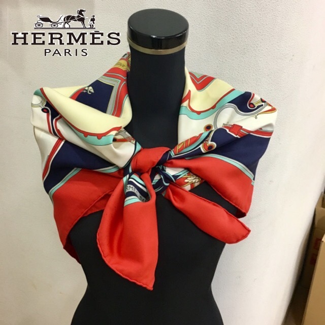 HERMES'　エルメス　レディース　服飾　小物　スカーフ　カレ