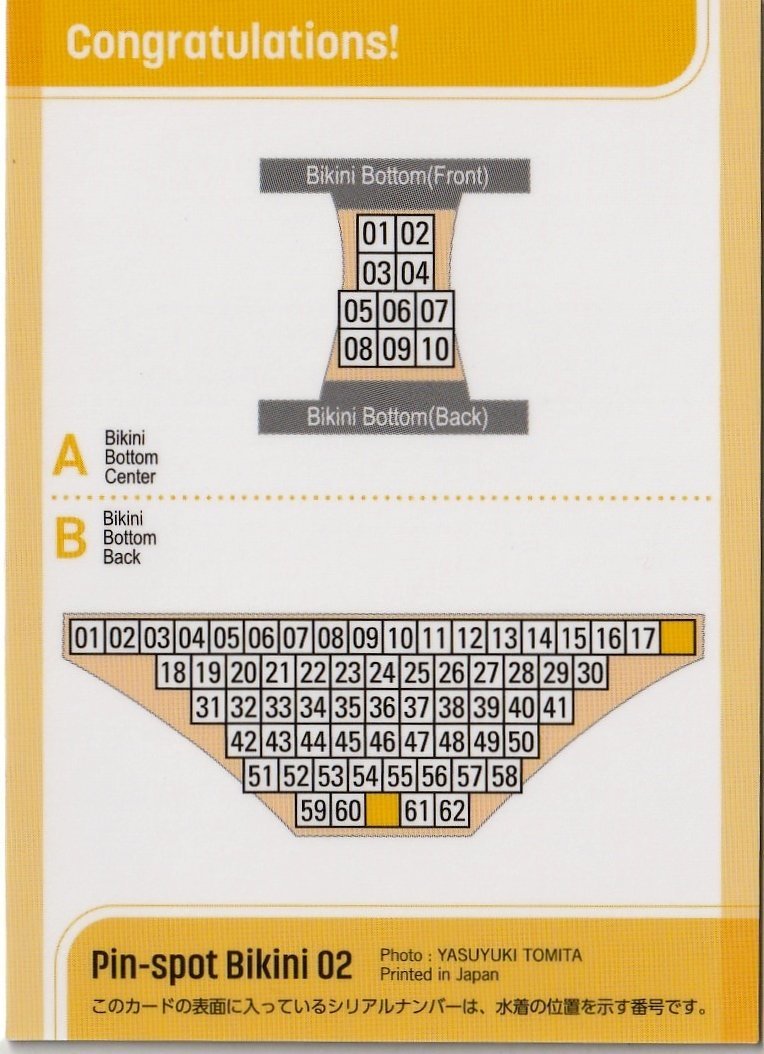 【仲根なのか】48/62 ピンスポビキニカード02(パンティバック) スーパーレア ファースト・トレーディングカード_画像2