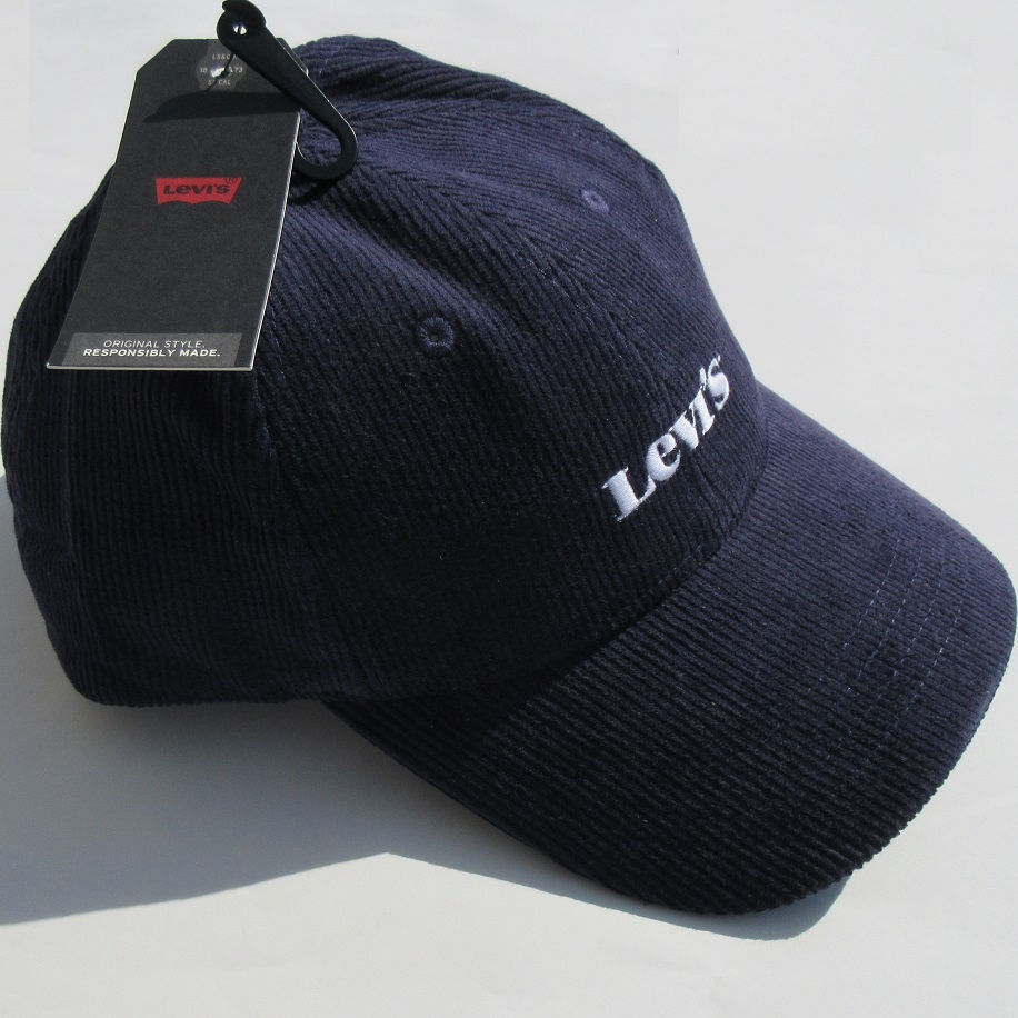 新品 Levi's リーバイス コーデュロイ キャップ ネイビー ブルー サイズ調整可 3850円の品 帽子_画像1