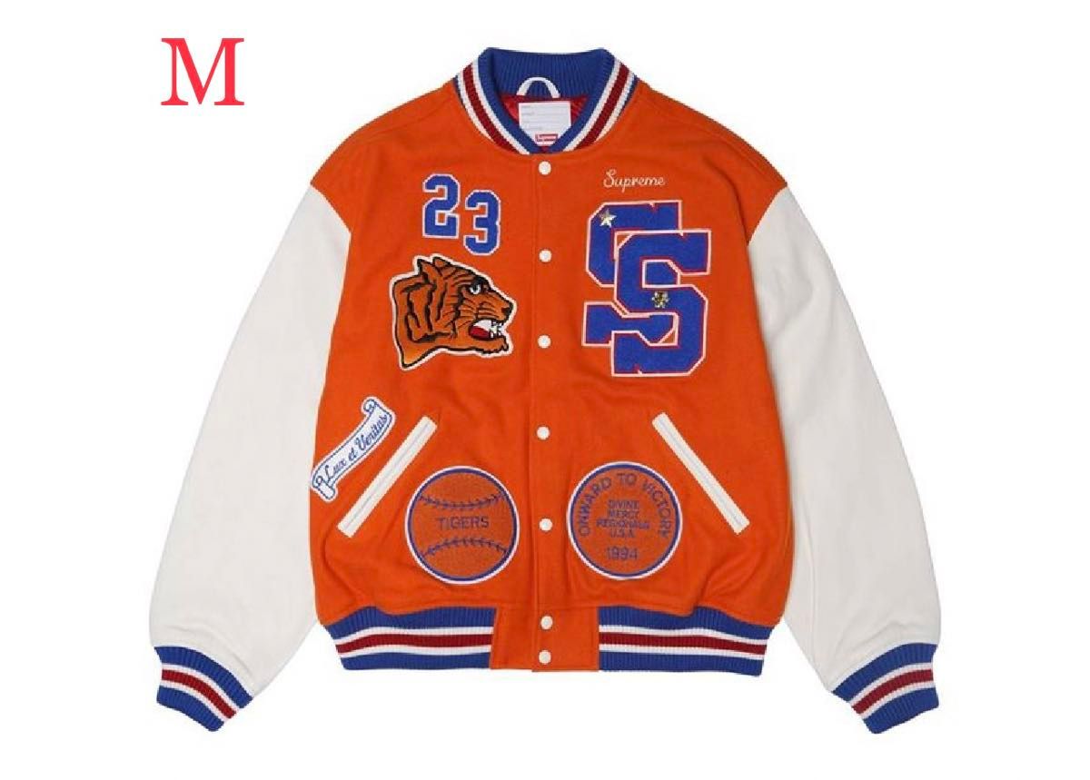 Supreme Tiger Varsity Jacket "Orange"