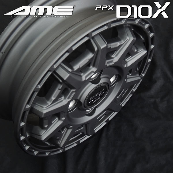 送料無料 PPX D10X マットガンメタ ヨコハマ ジオランダーM/T G003 145/80R12 軽トラ ハイゼット キャリー N-VAN_画像5