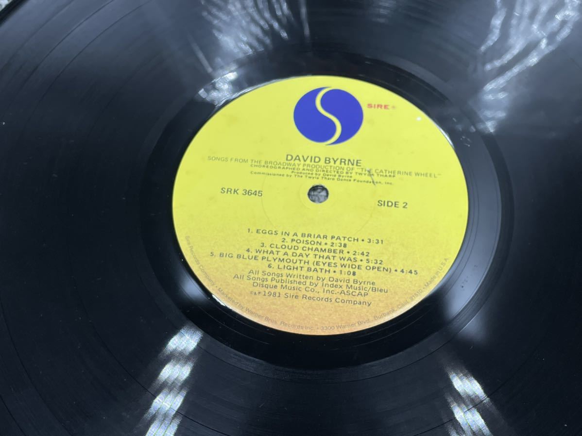 １４９６　レコード　ＬＰ　デヴィッド・バーン David Byrne / Songs From The Broadway Production Of The Catherine Wheel_画像4