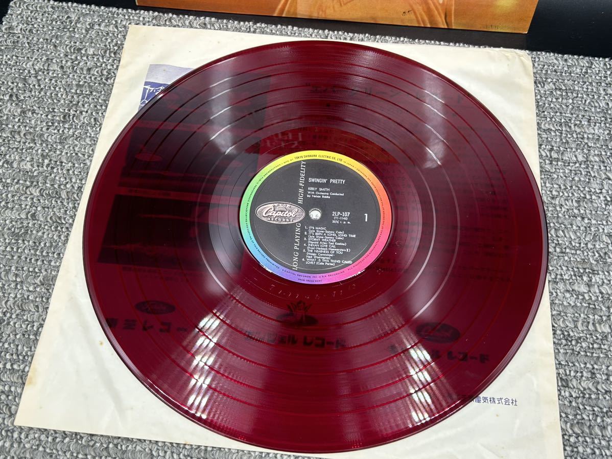 １５６８　レコード　ＬＰ　赤盤　ペラジャケ　Keely Smith / Swingin' Pretty_画像3