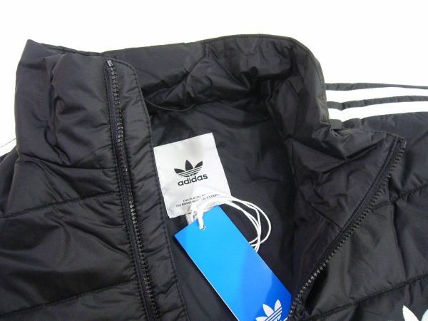 新品 ★ アディダスオリジナルス　スタンド 中綿 パファージャケット　L　 黒 ブラック　レトロ感 ポケッタブル ブルゾン adidas_画像8