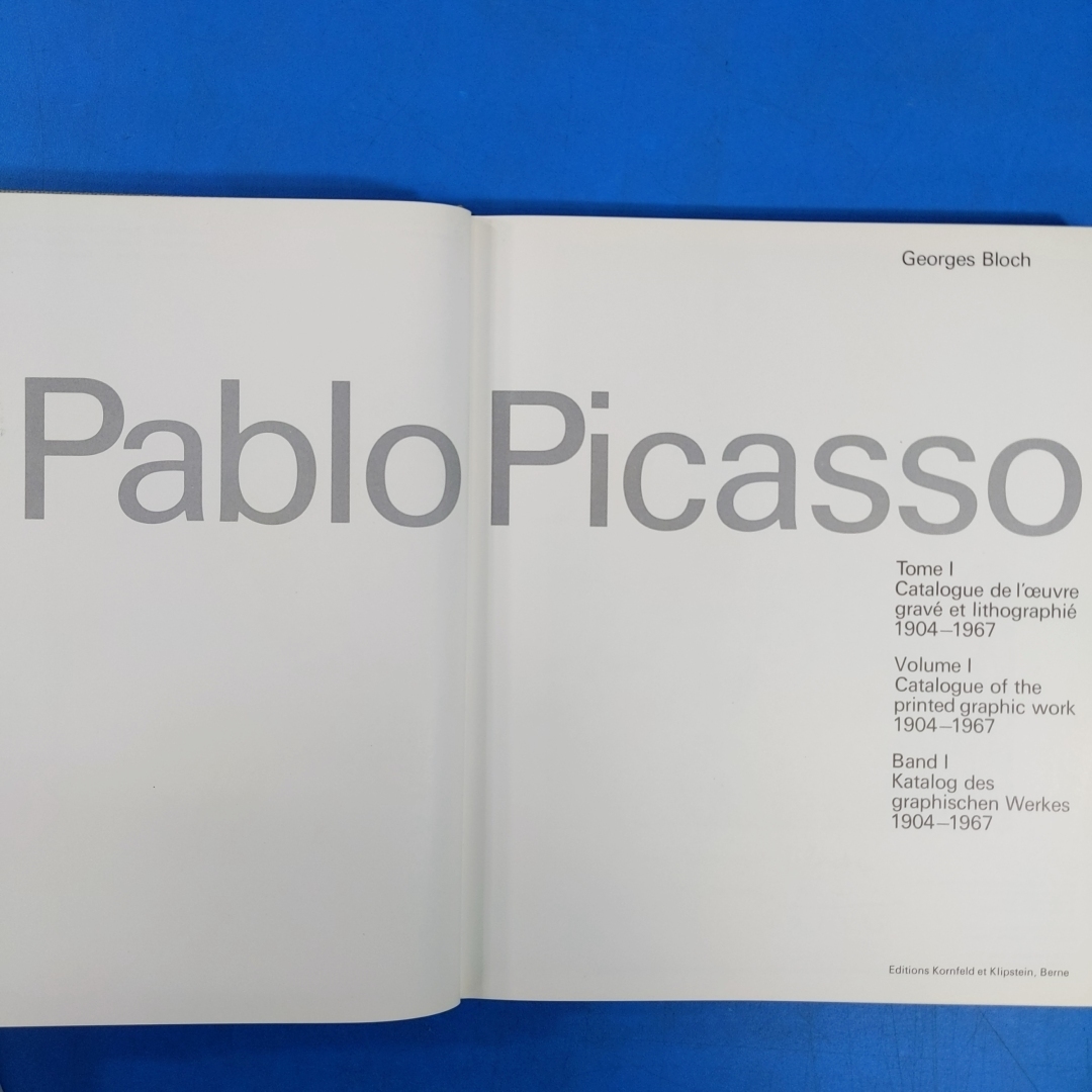 「ピカソ版画カタログレゾネ第1巻 Pablo Picasso Tome.1 Catalogue de l'oeuvre grave et lithographie 1904-1967 Georges Bloch 1975」_画像4