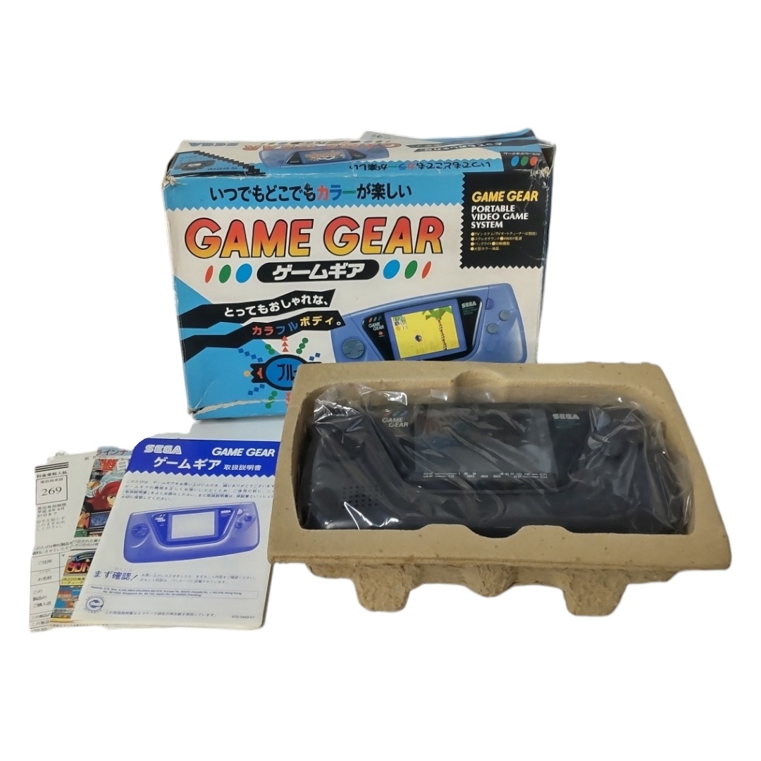 【中古品・動作未確認】SEGA GAME GEAR ゲームギア ゲーム機 本体色ブラック 箱破損あり L58353RG_画像1