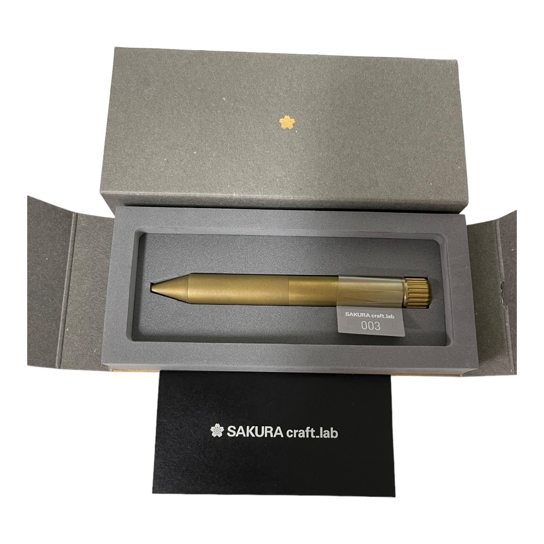 【未使用】 SAKURA craft_lab サクラ クラフトラボ ボールペン 003 ゴールド 箱あり L58969RK_画像1