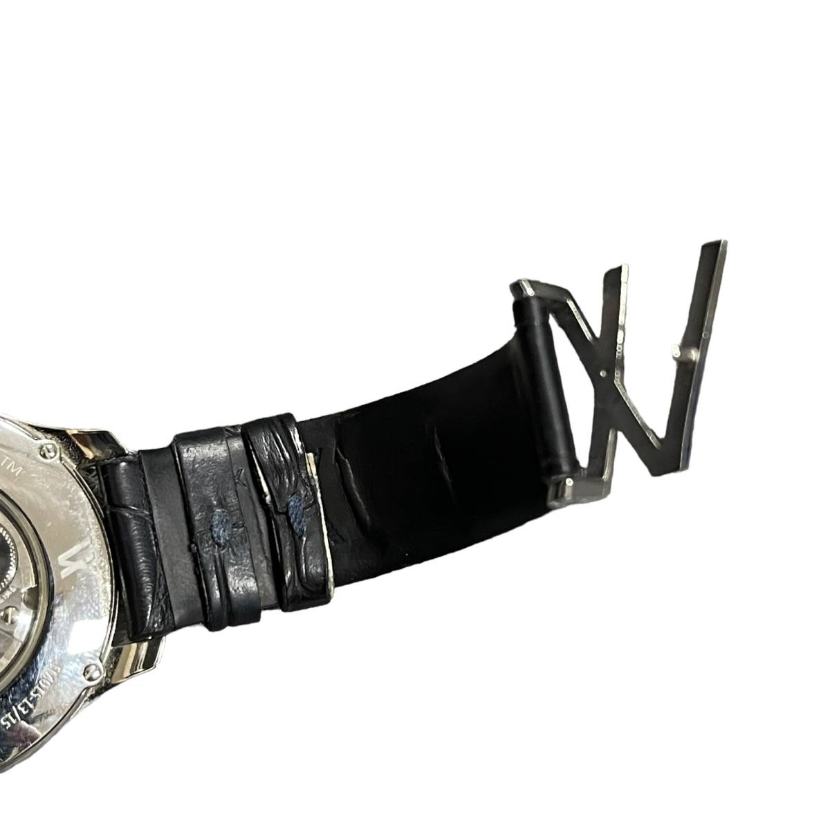 [ secondhand goods ] VARTIXvatiksTM01S hand winding eksmakina hand winding face silver men's wristwatch box, written guarantee equipped hiL5614RO