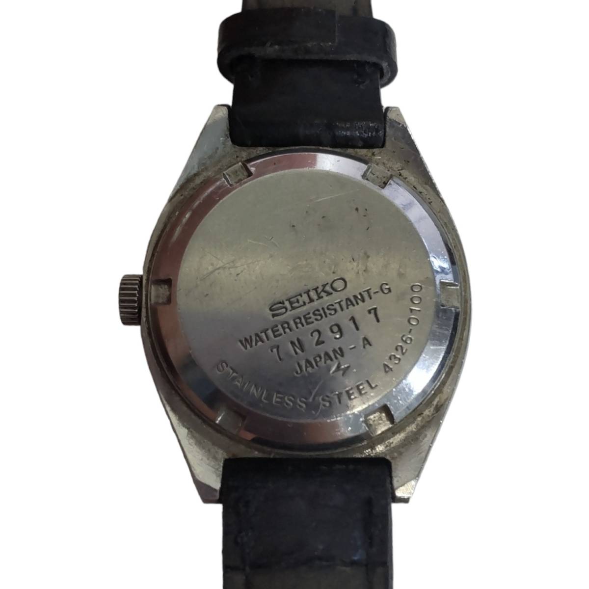 【中古品】SEIKO セイコー 4326-0100 文字盤ブラック デイデイト クオーツ レディース腕時計 本体のみ hiL2265RO_画像4