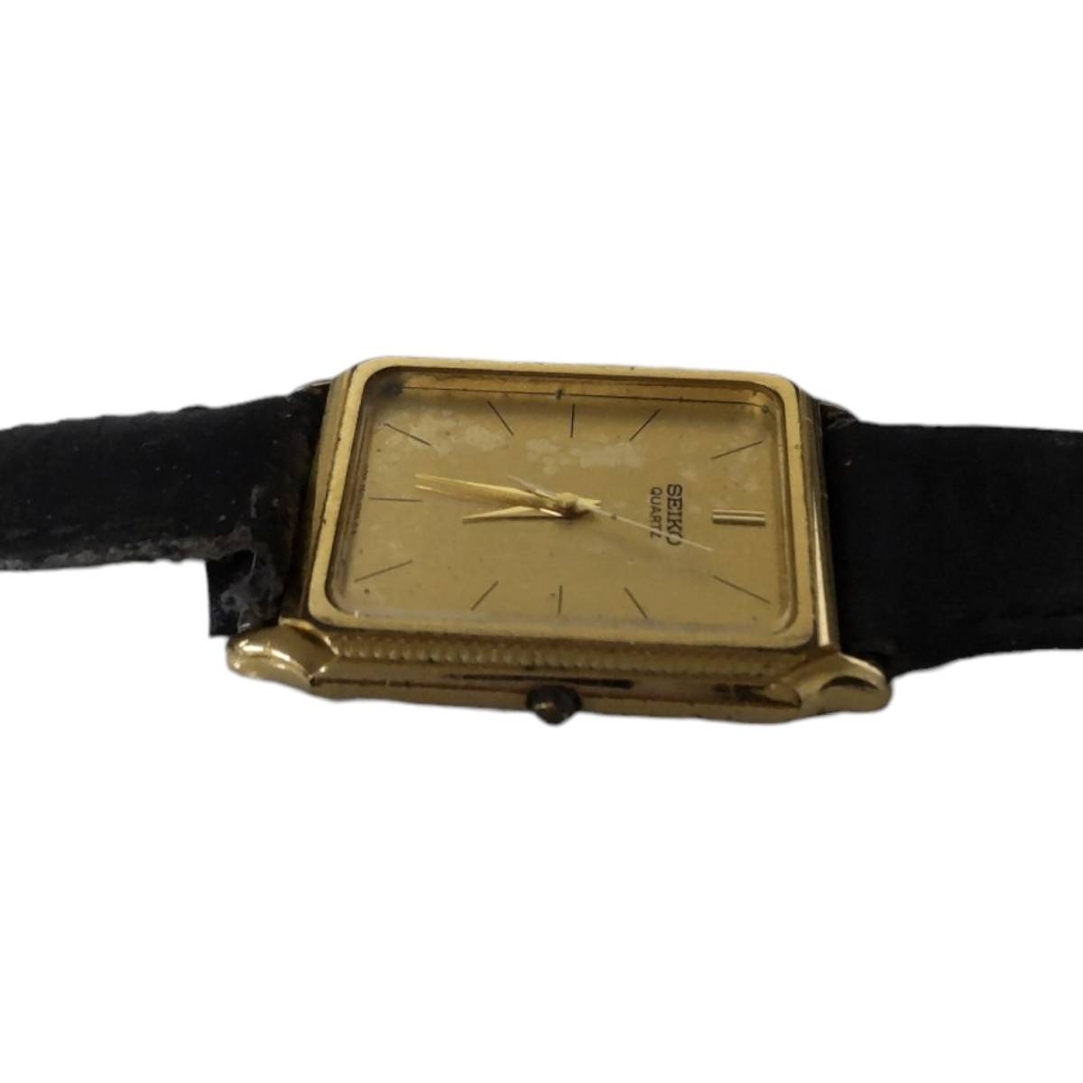 【中古品】SEIKO セイコー 9521-5040 文字盤ゴールド ベルト社外品 クオーツ メンズ腕時計 箱無し 本体のみ hiL2-411RO_画像2