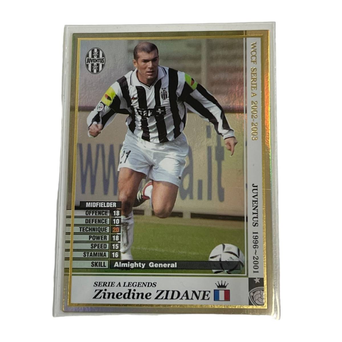 【中古品】WCCF 2002-2003 LEGENDS ジネディーヌ・ジダン Zinedine Zidane 1972 France Juventus 1996-2001 Panini レアカード L59364RF_画像1