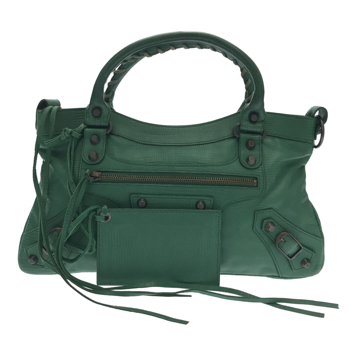 ◆中古品◆バレンシアガ BALENCIAGA ハンドバッグ グリーン かばん カバン 鞄 V56164NSD