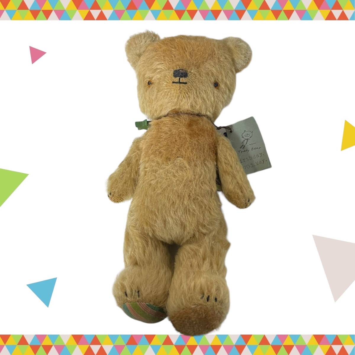 【中古品】 テディベア作家 m.Teddy Bear 衣笠 美保 Marple Birthday 2023.May 約22cm ぬいぐるみ クマ N59466RZZ_画像8