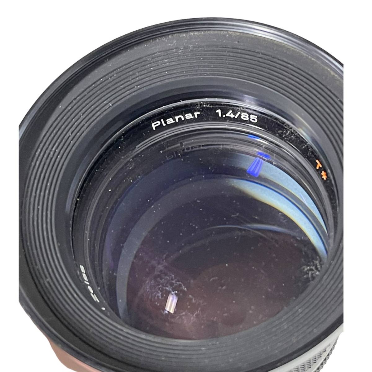 【中古品】CONTAX コンタックス Carl Zeiss Planar 1.4/85 T*/ CONTAX METAL HOOD 5 付き 箱無し hiL5287RO_画像5