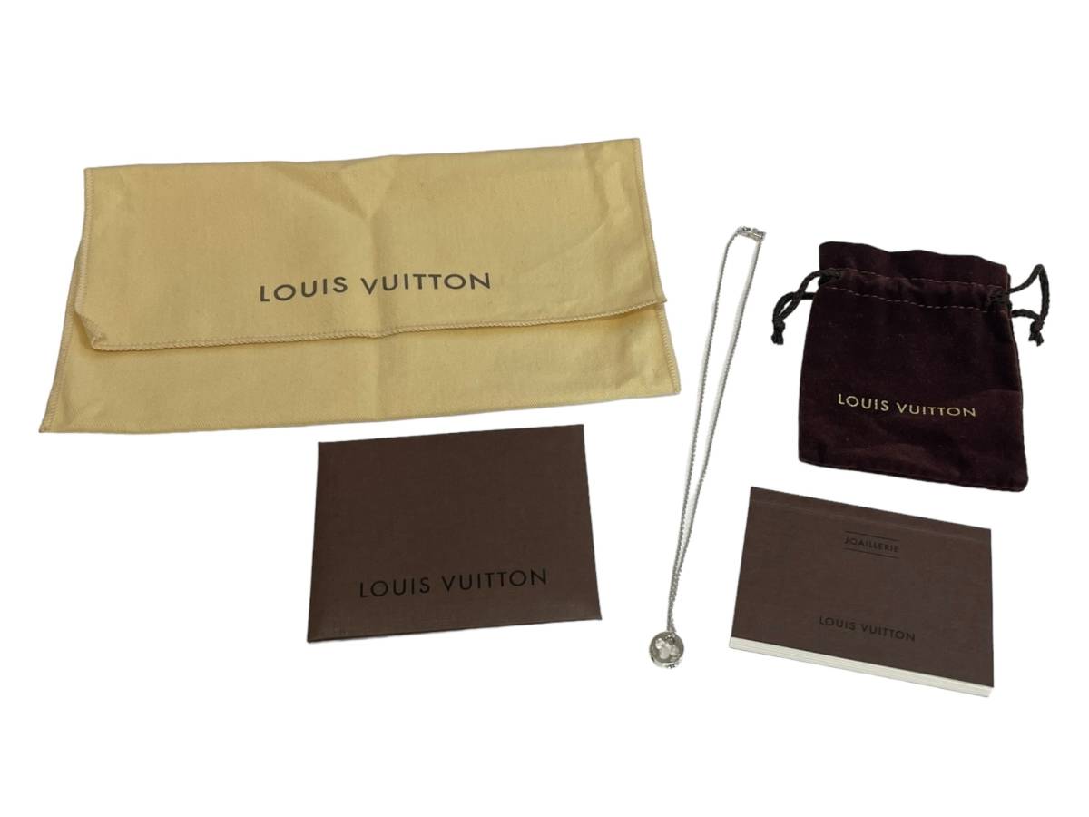 【中古品】LOUIS VUITTON ルイヴィトン パンダンティフ アンプラント ネックレス K18WG ホワイトゴールド 箱あり L57282RD_画像1