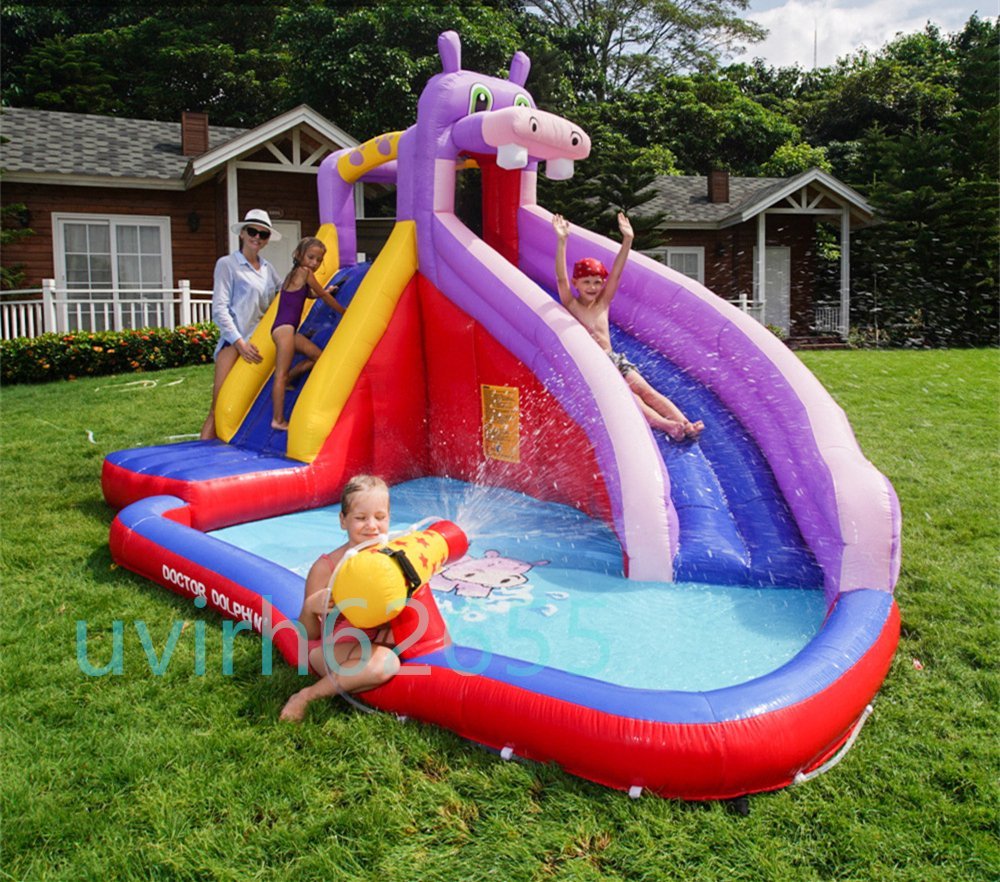  new arrival * high quality * slide slipping pcs fountain large playground equipment water slider air playground equipment safety for children present recommendation interior / outdoors 