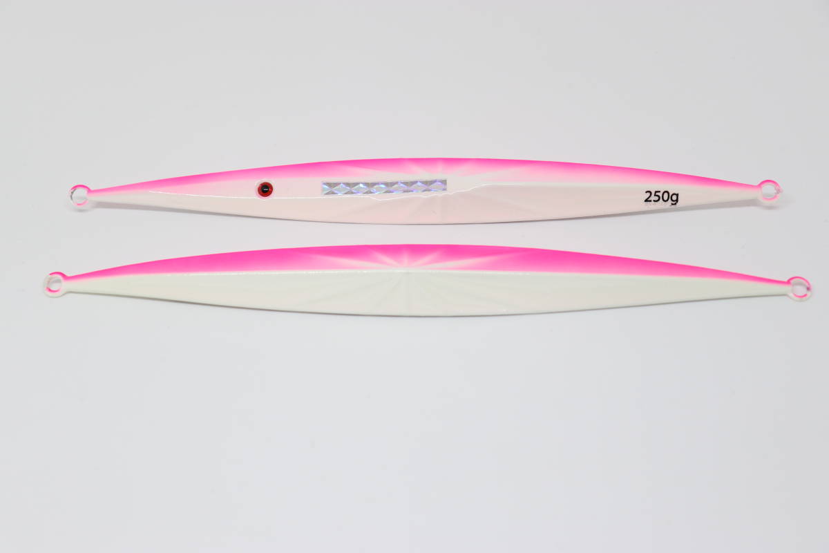 メタルジグ 300g カラー：ピンク＆ホワイト 24.8cm 全国送料無料/画像は250ｇですが、こちらは300ｇとなります。在庫処分の画像2