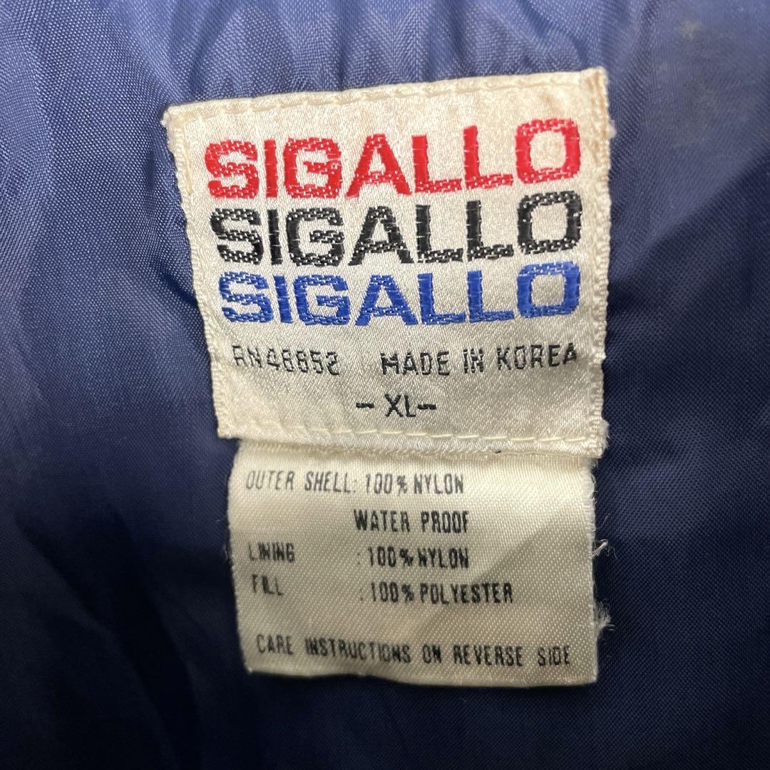 70s80sSigallo с хлопком жилет переключатель окантовка Vintage темно-синий 