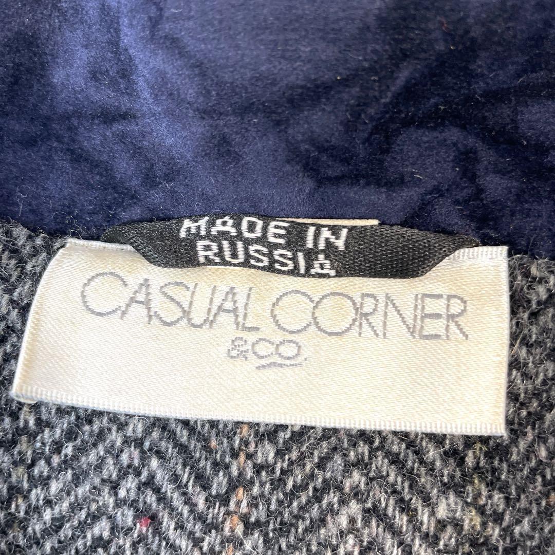 Casual Cornerツイードテーラードジャケットパッチワーク Casual Cornerツイードテーラードジャケットパッチワーク