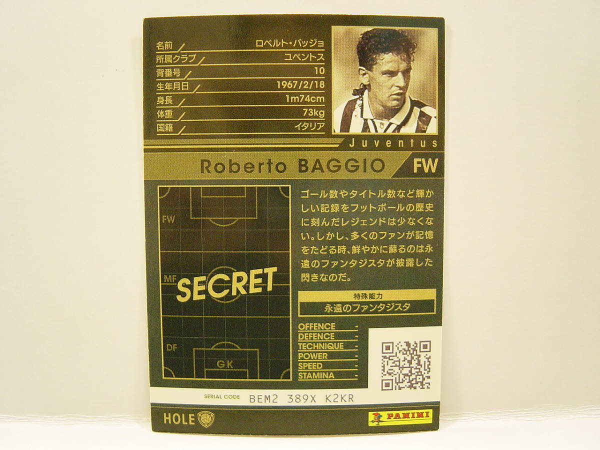 WCCF 2015-2016 HOLE ロベルト・バッジョ　ユベントス Roberto Baggio 1967 Italy　Juventus FC 1990-1995 History Of Legends_画像6