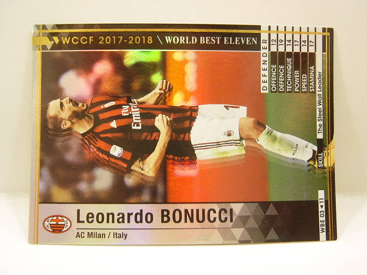 ■ WCCF 2017-2018 WBE レオナルド・ボヌッチ　Leonardo Bonucci 1987 Italy　AC Milan 17-18 World Best Eleven_画像2