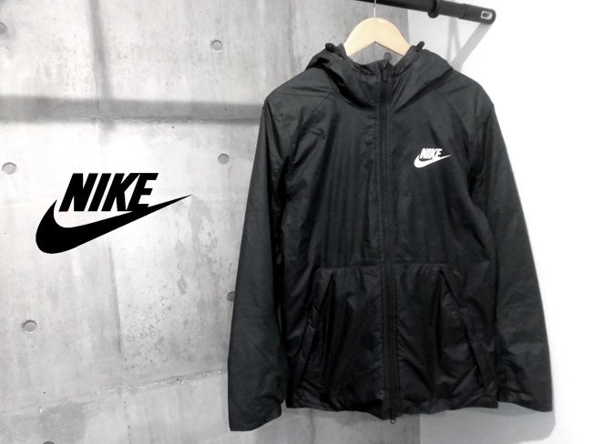 NIKE ナイキ SYN フィル フリース ラインド フーディ ジャケットM/裏地フリース フード付き ブルゾン/黒 ブラック/メンズ/861789_画像2