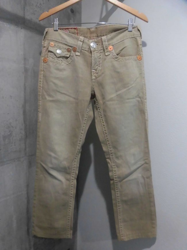 USA製 TRUE RELIGION トゥルーレリジョン 太ステッチ デニムパンツW28/バックフラップポケット ジーンズ/メンズ/米国製 アメリカ製_画像2