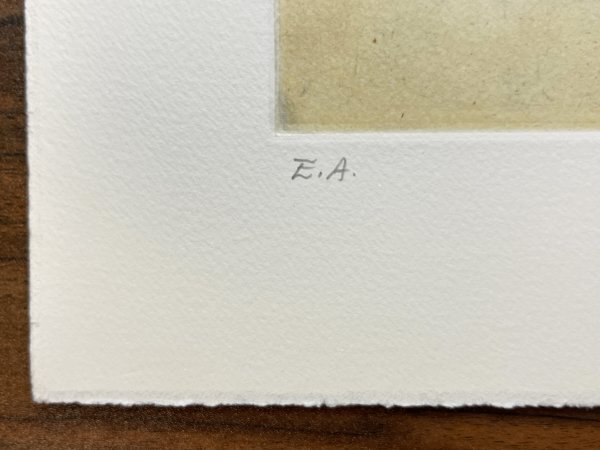 【真作】イングリット フジ子・ヘミング「エスター」2008年 銅版画 ED EA /150 直筆サイン・作品証明シール /フジコヘミング_画像3