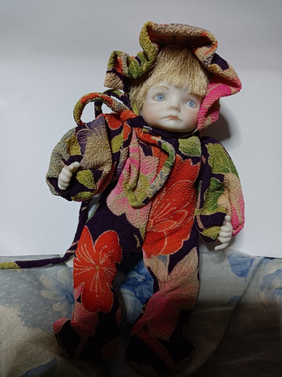 作家ビスクドールベビー創作人形陶器人形リボーンドール作家人形縮緬ドール赤ちゃん人形 レトロ フランス人形 アンティーク 