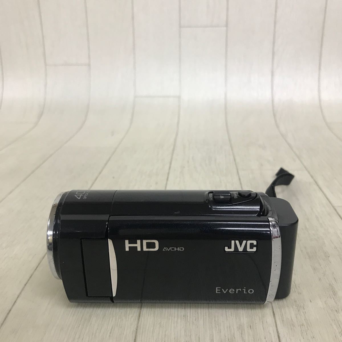 B1670 動作品 JVC Everio GZ-HM460-B ブラック 黒 ビデオカメラ 通電 撮影 再生OK 簡易動作確認済み 現状品 512MB SDカード付き_画像1