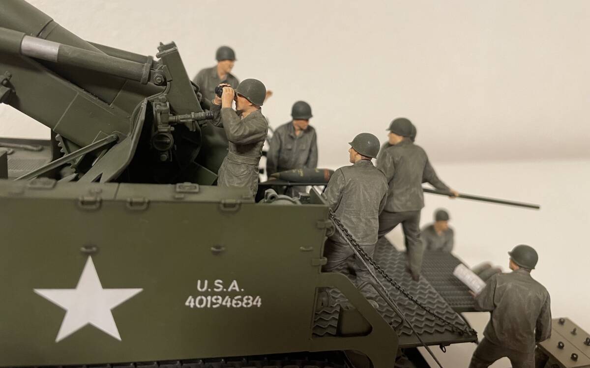 【完成品】タミヤ 35351 1/35アメリカ155mm自走砲M40 ビッグショット _画像2