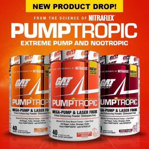 ★国内未発売★超強力プレワークアウト！GAT Sport Pumptropic - 40回分 ストロベリーマンゴー味★パンプトロピック★_画像2