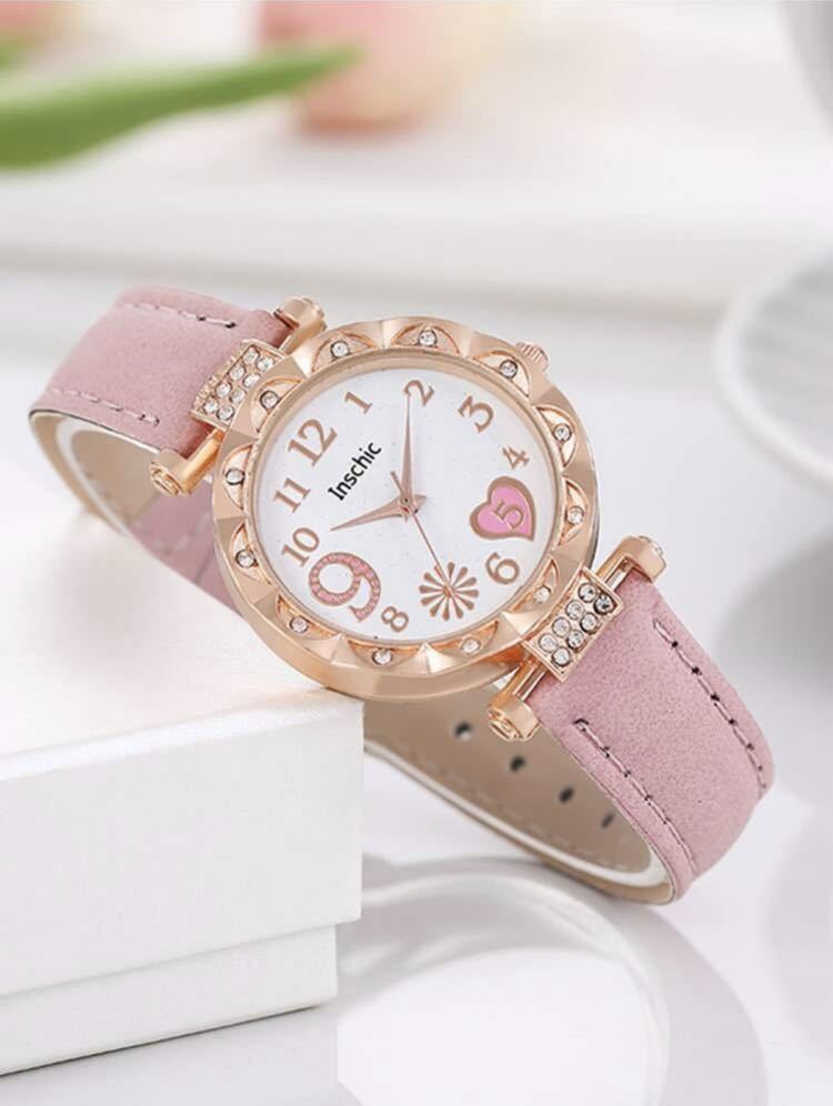 【可愛い】新品 レディース 腕時計 ピンク キラキラ ラインストーン 送料込_画像1