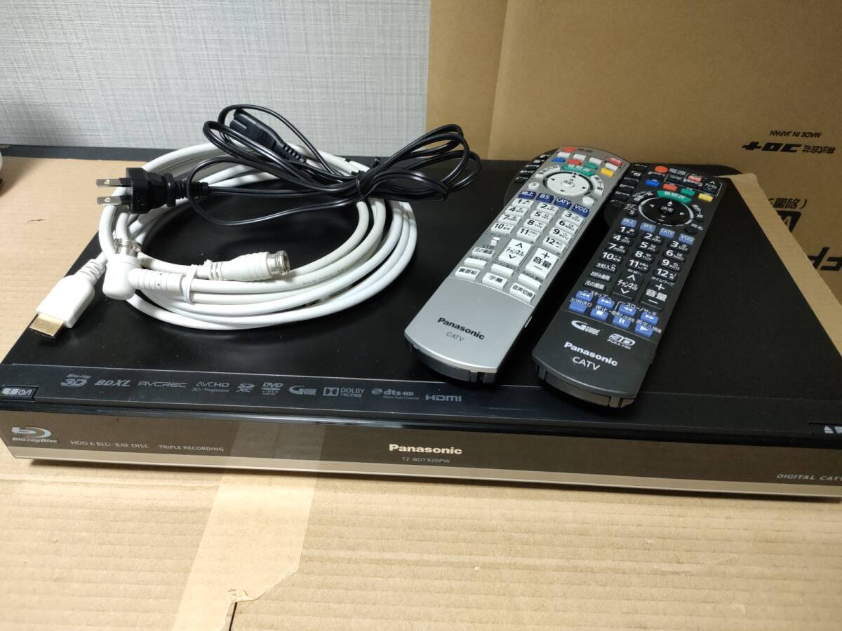 パナソニック CATV STB TZ-BDT920PW HDD1TB DVD BD リモコン パナソニック CATV STB TZ-BDT920PW HDD1TB DVD BD リモコン
