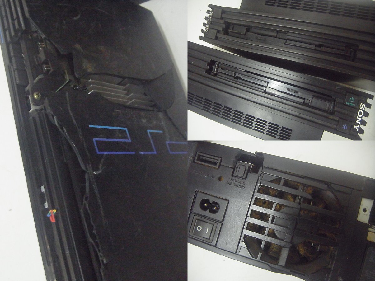 16■/Zク3928 SONY PS2 SCPH-18000 SCPH-30000 SCPH-50000 他 9台 本体のみ 動作未確認 破損アリ 部品取り ジャンク 保証無し_画像7