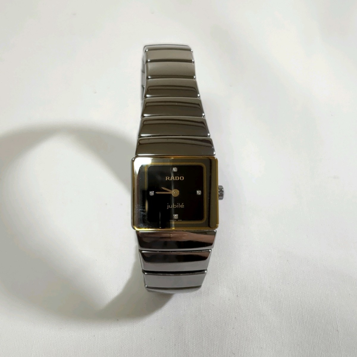 稼働 美品 RADO ラドー ダイヤスター jubile ジュビリー 153.0334.3 HIGH-TECH CERAMICS レディース腕時計 クォーツ 箱 説明書 保証書付き_画像5