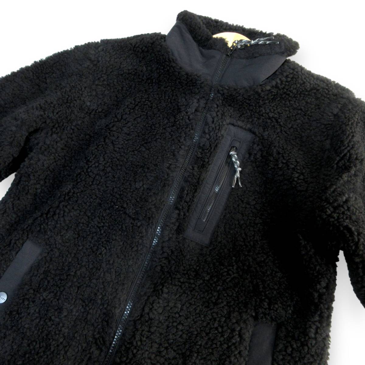 新品◆MILLET◆防風 透湿 耐水 GORE-TEX INFINIUM ボアフリース ジャケット L ブラック◆ミレー ブルゾン アウトドア 20116◆J1740b_画像4