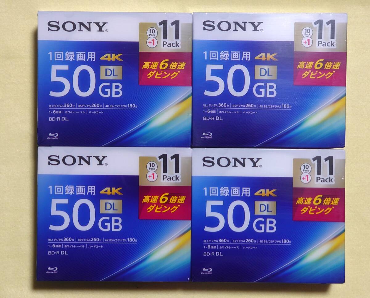 ■新品 SONY ブルーレイディスク 録画用 6倍速 BD-R DL 50GB 44枚_画像1