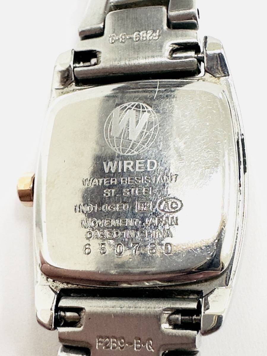 〈時計〉WIRED 1N01-0GE0 コンビ系　3針　レディース　クォーツ　腕時計【中古/現状品】004029-③ _画像3
