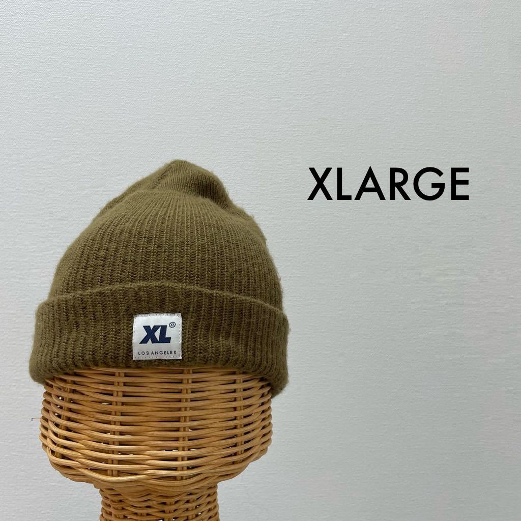 XLARGE エクストララージ ニット帽 帽子 キャップ ビーニー ワッチ ワンポイント ストリート 玉SS1497_画像1