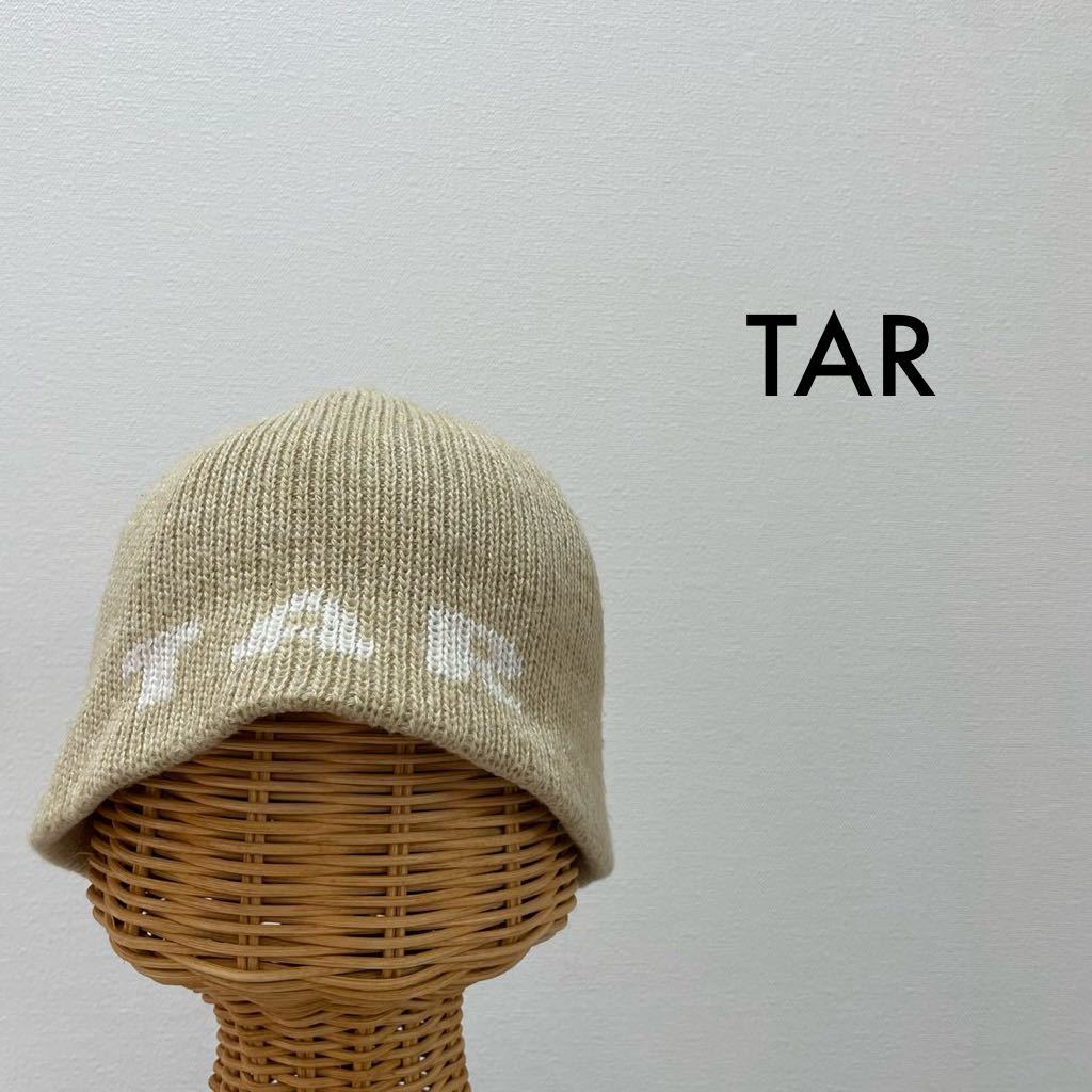 TAR ティーエーアール TAR COMMUNICATIONS ニット帽 帽子 キャップ ビーニー ワッチ 日本製 裏原 ストリート ベージュ 玉SS1480_画像1