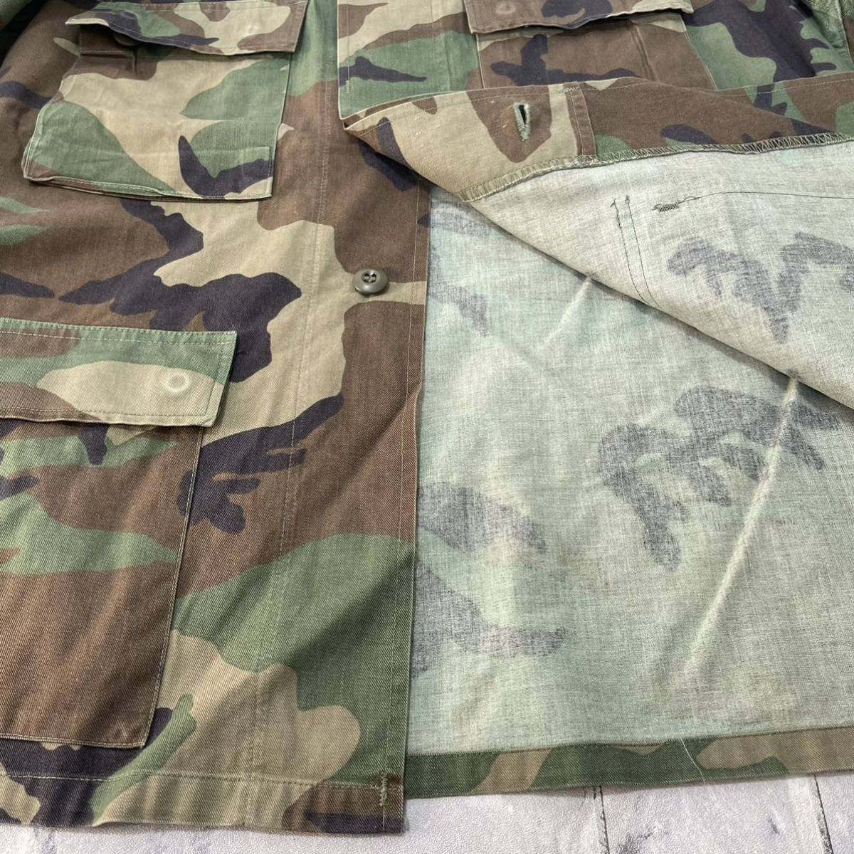 90s 米軍 ミリタリー BDUジャケット COAT WOODLAND CAMO 95年 ウッドランドカモ フィールドジャケット US ARMY ヴィンテージ 玉SS1516_画像5