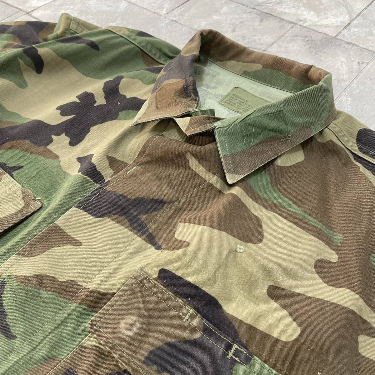 90s 米軍 ミリタリー BDUジャケット COAT WOODLAND CAMO 95年 ウッドランドカモ フィールドジャケット US ARMY ヴィンテージ 玉SS1516_画像8